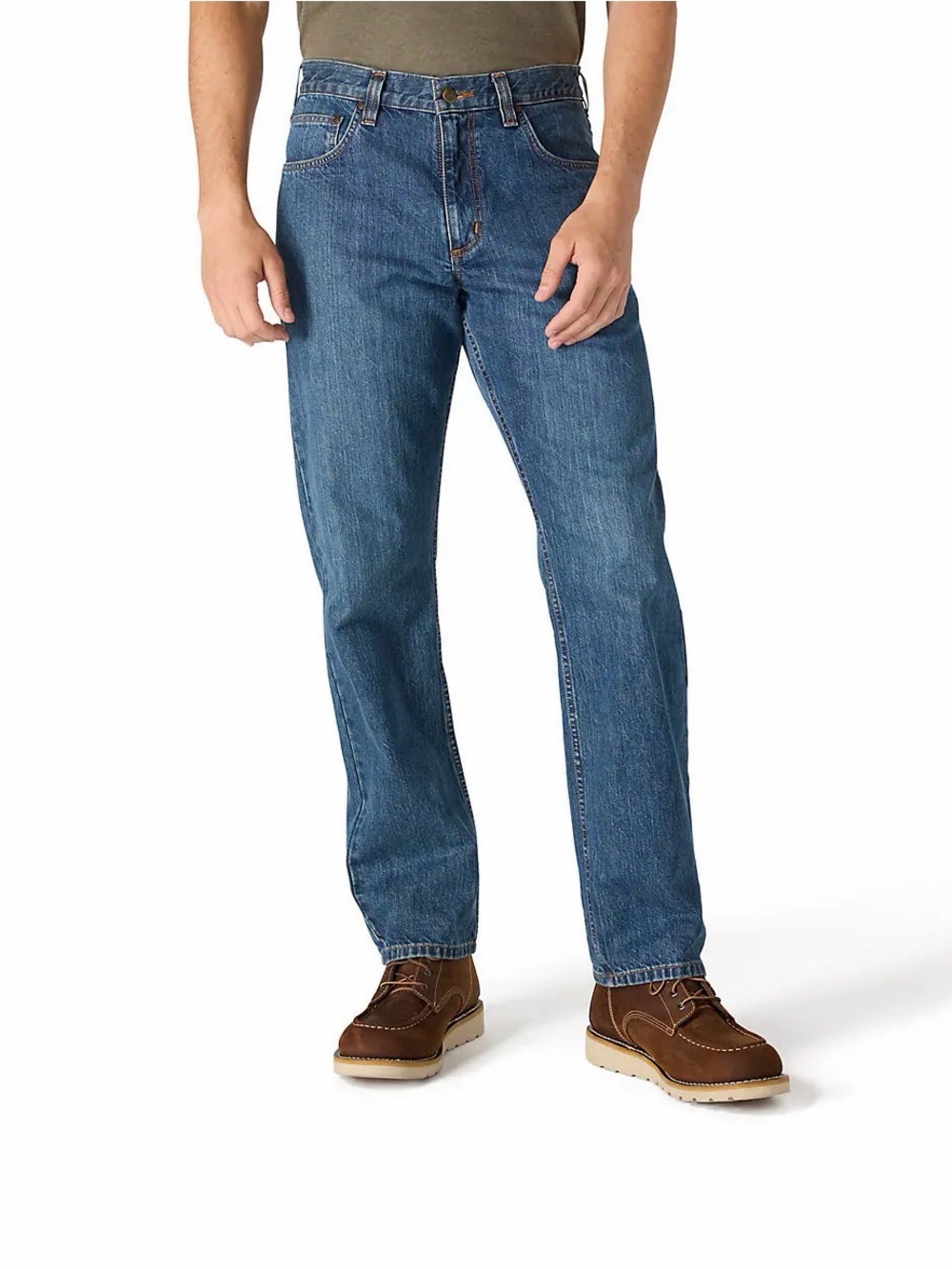 Carhartt 50x32 Relaxed Fit Straight Medium Wash Denim Jeans